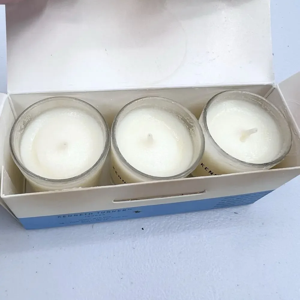 VINTAGE Kenneth Turner London 9 Votive Fragranced Calming Bath Candles